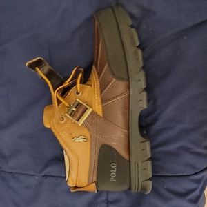 Mens Polo boots size 10.5 brown in color leather